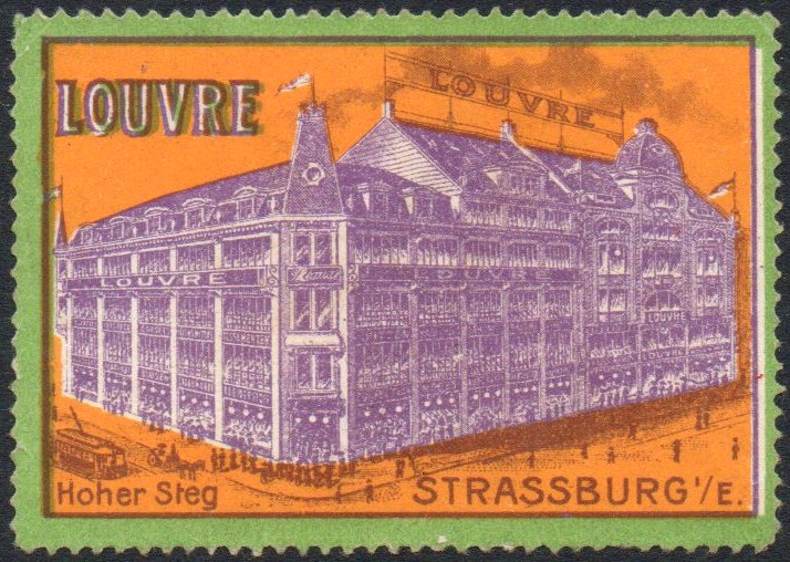 France / Germany : Strasbourg Strassburg in Elsass : Les Grandes Galeries 'Louvre' Vignette & Tramway
